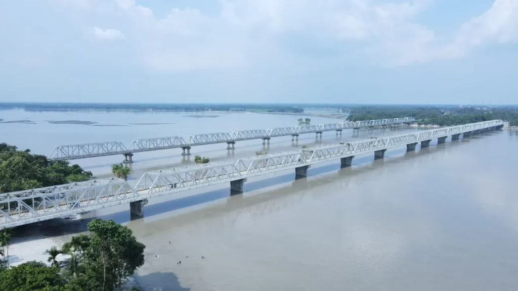 RCC bridge over River Gangadhar connecting NH-31 to Bangladesh via Sonahat Trade Centre