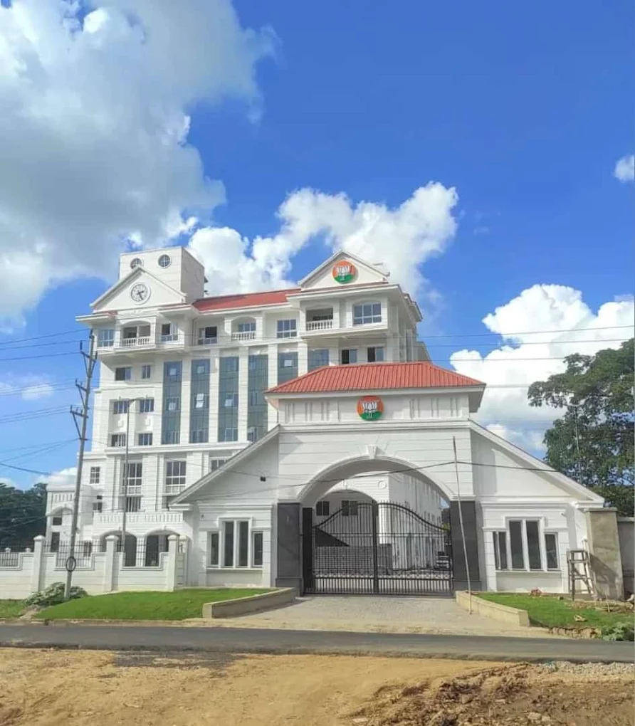 Front view of fully constructed BJP Assam Office in Guwahati